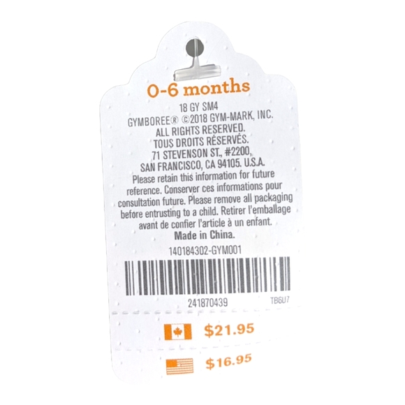 Gymboree Baby 0-6m Grey/Blue Palm Tree Hat w/ Elastic Back - Picture 8 of 8